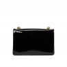 Schultertasche für Damen 010g lackschwarz