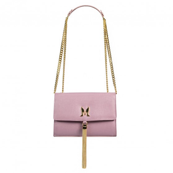 Damentasche Umhängetasche 009g violett Safiano