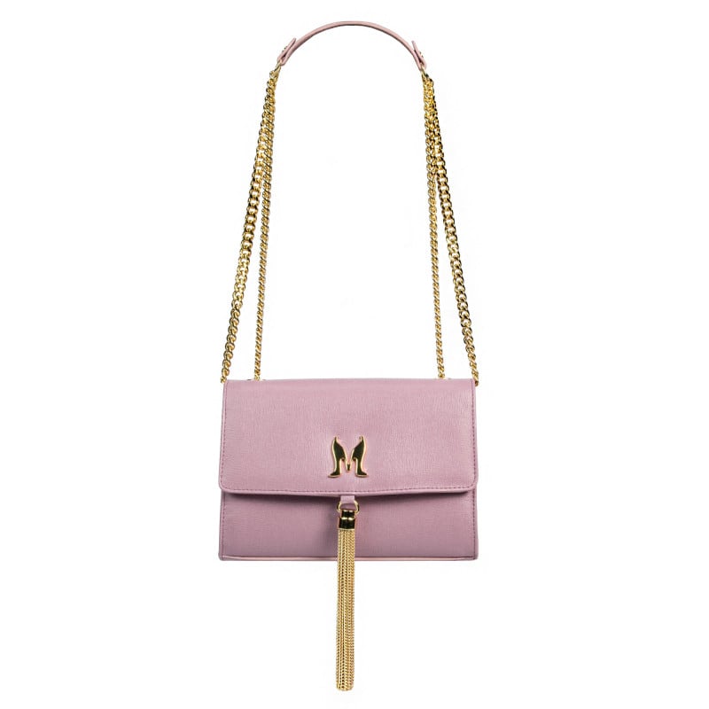 Damentasche Umhängetasche 009g violett Safiano