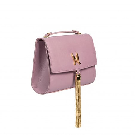 Damentasche Umhängetasche 009g violett Safiano