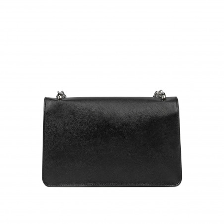 Damentasche Schultertasche 010g 01 schwarz Saffiano