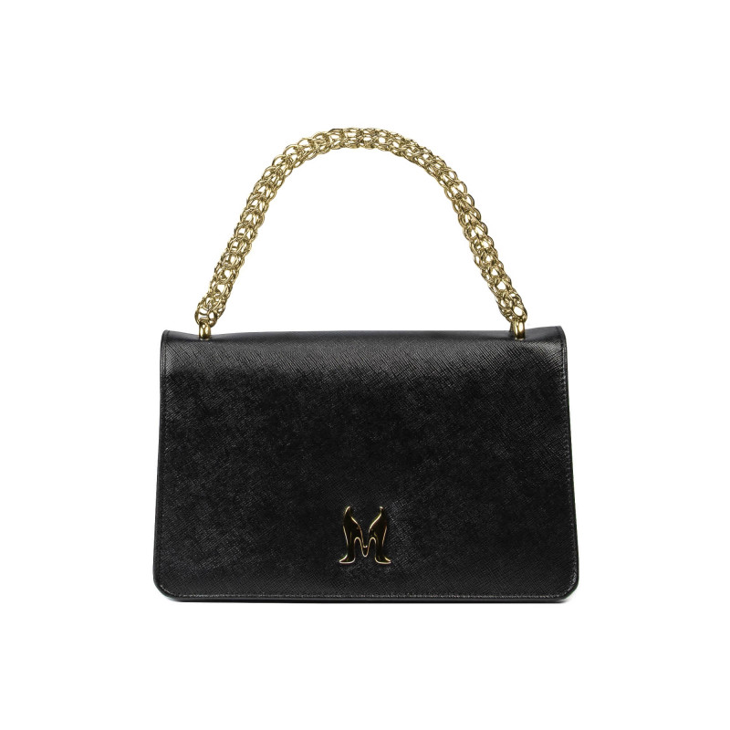 Damentasche Schultertasche 010g schwarz Saffiano