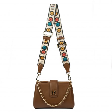 Damentasche Schultertasche 003g Mahagoni