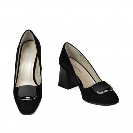 Elegante Damenschuhe 1291 Schwarz Antilope