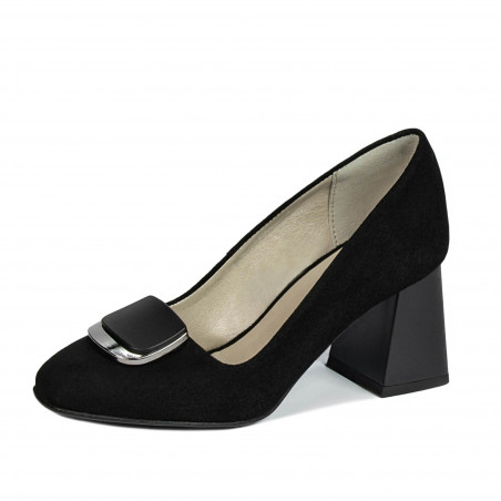 Elegante Damenschuhe 1291 Schwarz Antilope