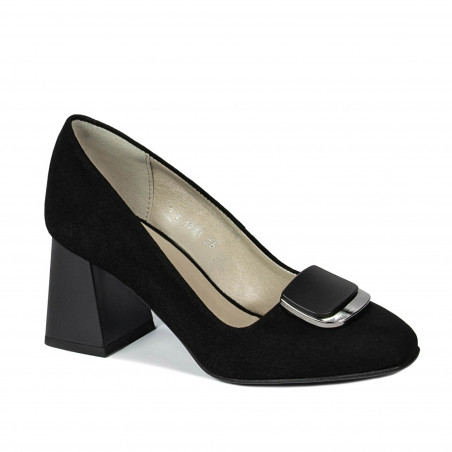 Elegante Damenschuhe 1291 Schwarz Antilope