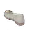 Damen-Ballerinas 6062 Elfenbeinweiß