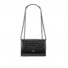 Damentasche Schultertasche 013g 01 Krokodil Schwarz
