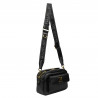 Damen Schultertasche 006g biz schwarz+saffiano