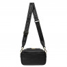 Damen Schultertasche 006g biz schwarz+saffiano