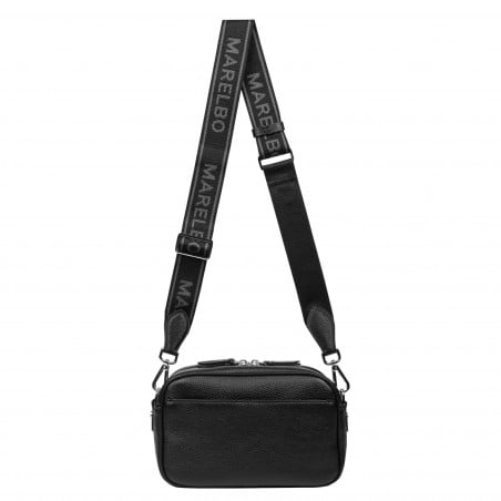 Damentasche Schultertasche 006g 01 biz schwarz+safiano
