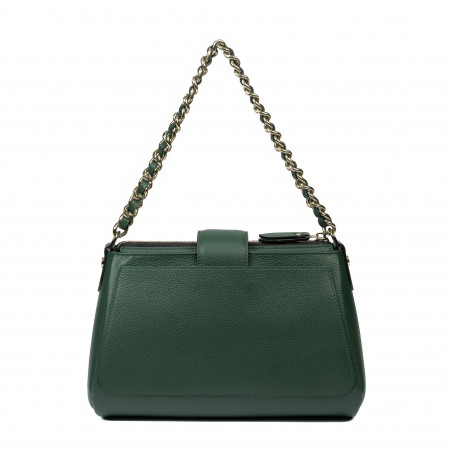 Damen Schultertasche 003g Biz Grün+Multicolor