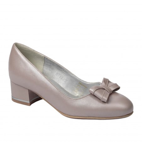 Damen elegante Schuhe 1270-1 Cappuccino Perlmutt