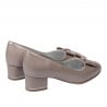 Damen elegante Schuhe 1270-1 Cappuccino Perlmutt