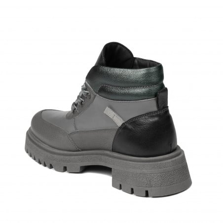 Damenstiefeletten 3382 grau kombiniert