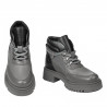 Damenstiefeletten 3382 grau kombiniert