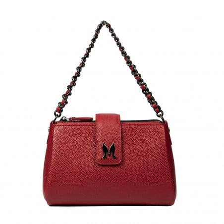 Damenschultertasche 003g 02 biz rot