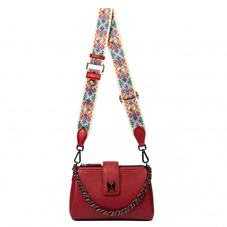 Damenschultertasche 003g 02 biz rot