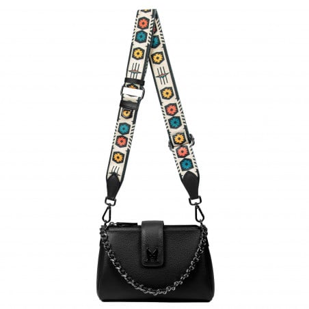 Damentasche Schultertasche 003g 02 biz schwarz