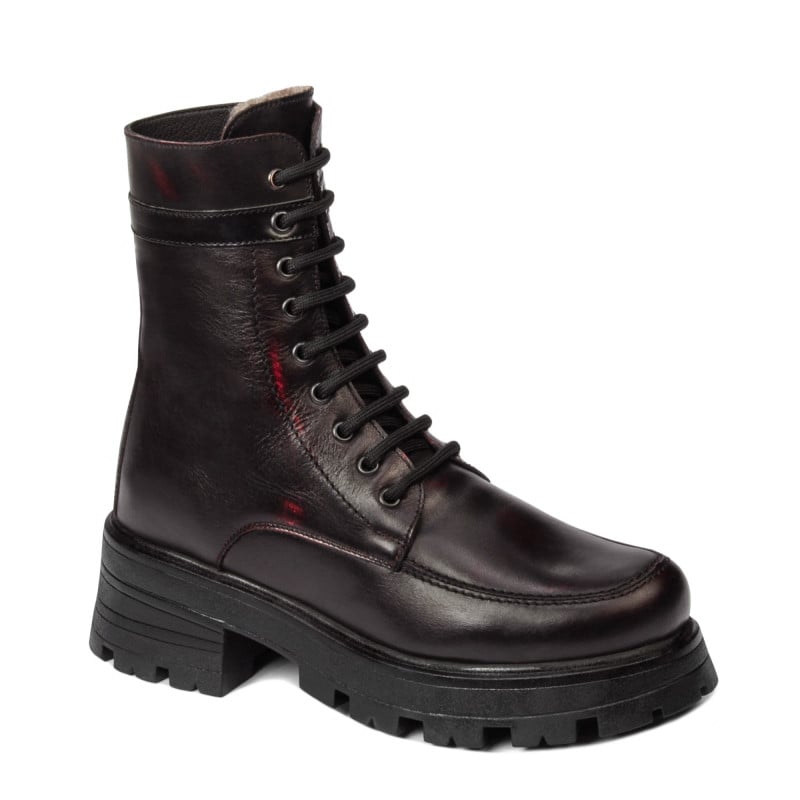Damenstiefel 3386 in kombiniertem Bordeaux