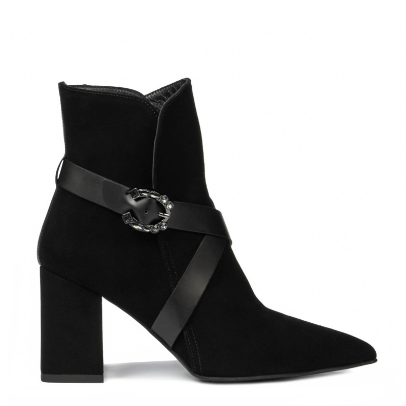 Damenstiefeletten 1192 schwarz Antilope