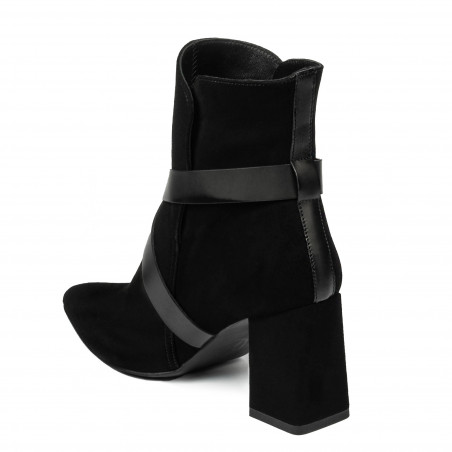 Damenstiefeletten 1192 schwarz Antilope