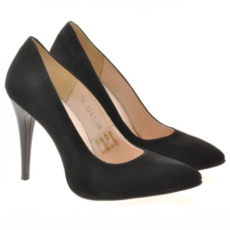 Damen elegante Schuhe 1241 Schwarz Antilope