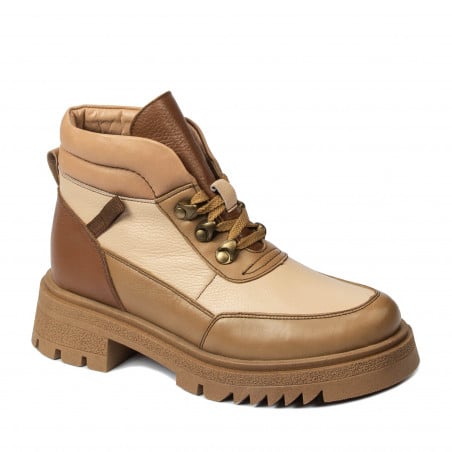 Damenstiefel 3382 Kamel kombiniert