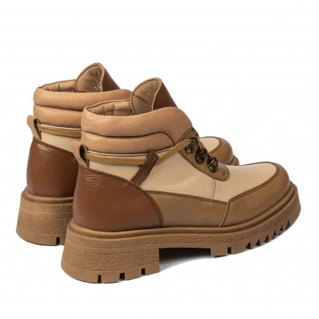 Damenstiefel 3382 Kamel kombiniert