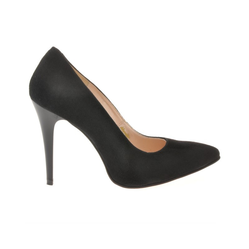 Damen elegante Schuhe 1241 Schwarz Antilope