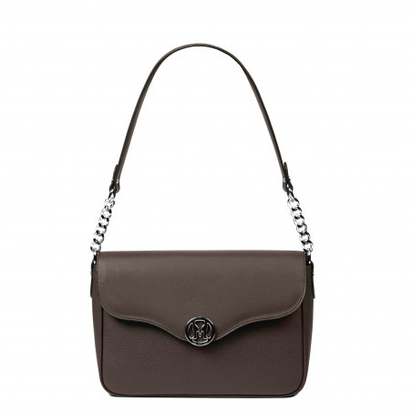 Damentasche Schultertasche 015g 01 braun kombiniert