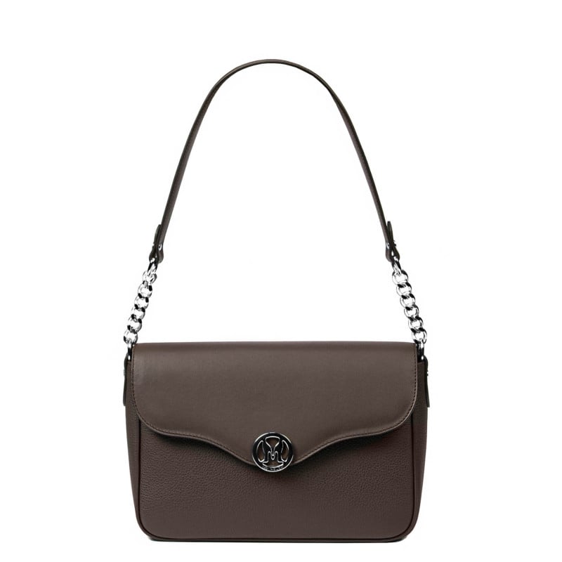 Damentasche Schultertasche 015g 01 braun kombiniert