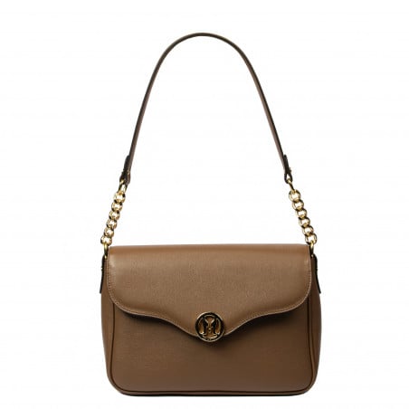 Damen-Umhängetasche 015g Cognacbraun