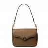 Damen-Umhängetasche 015g Cognacbraun