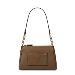 Damen-Umhängetasche 016g Cognac Braun