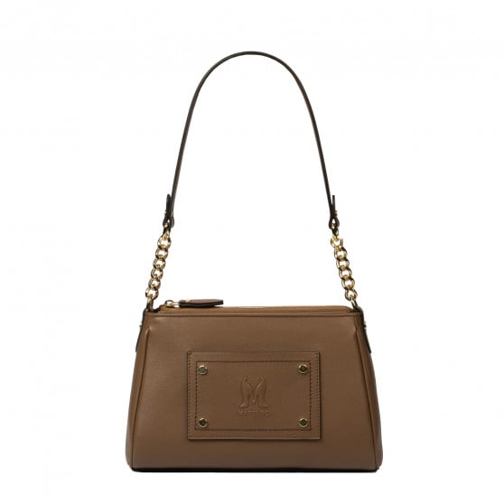 Damen-Umhängetasche 016g Cognac Braun