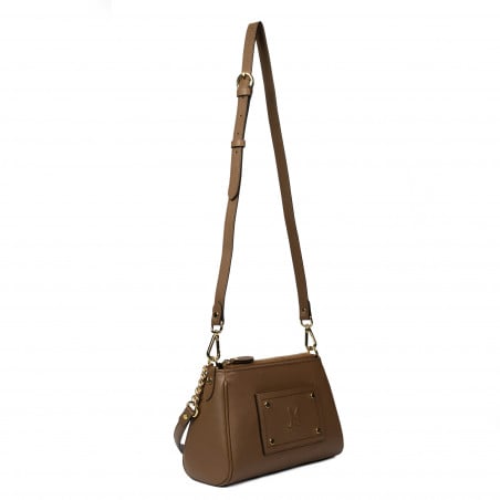 Damen-Umhängetasche 016g Cognac Braun
