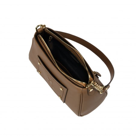 Damen-Umhängetasche 016g Cognac Braun