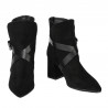 Damenstiefeletten 1192 schwarz Antilope