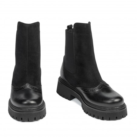 Damenschuhe 3390 schwarz kombiniert