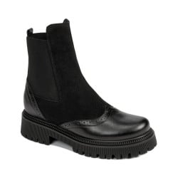 Damenschuhe 3390 schwarz kombiniert