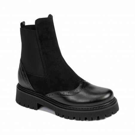 Damenschuhe 3390 schwarz kombiniert