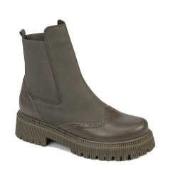 Damenstiefel 3390 khaki kombiniert
