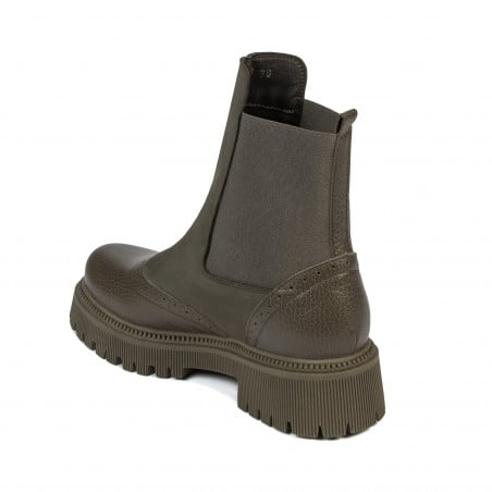 Damenstiefel 3390 khaki kombiniert