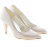 Elegante Damenschuhe 1234 beige Perlmuttlack