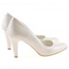 Elegante Damenschuhe 1234 beige Perlmuttlack