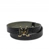 Damen-Gürtel 41m schwarzer Lack Croco
