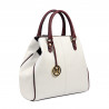 Damentasche Handtasche 002g Beige Latte+Braun