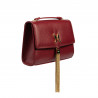 Damentasche Schultertasche 009g rot Safiano