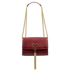 Damentasche Schultertasche 009g rot Safiano